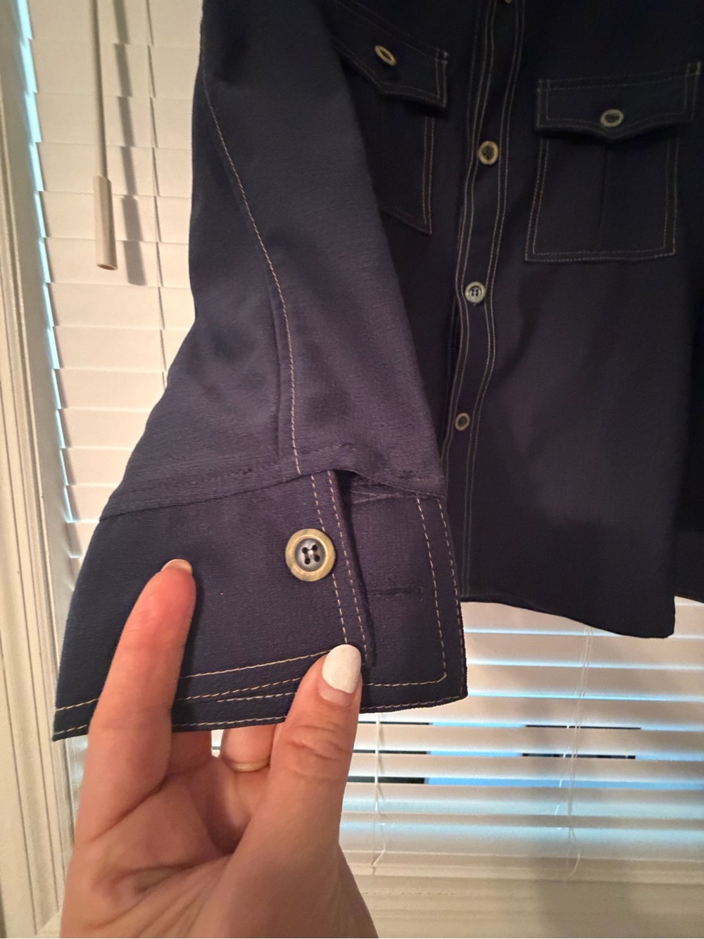 Mens M Vintage Blue 2Pc Suit Western Stitched Jacket Bottom Pants Retro See Pics - Picture 3 of 16